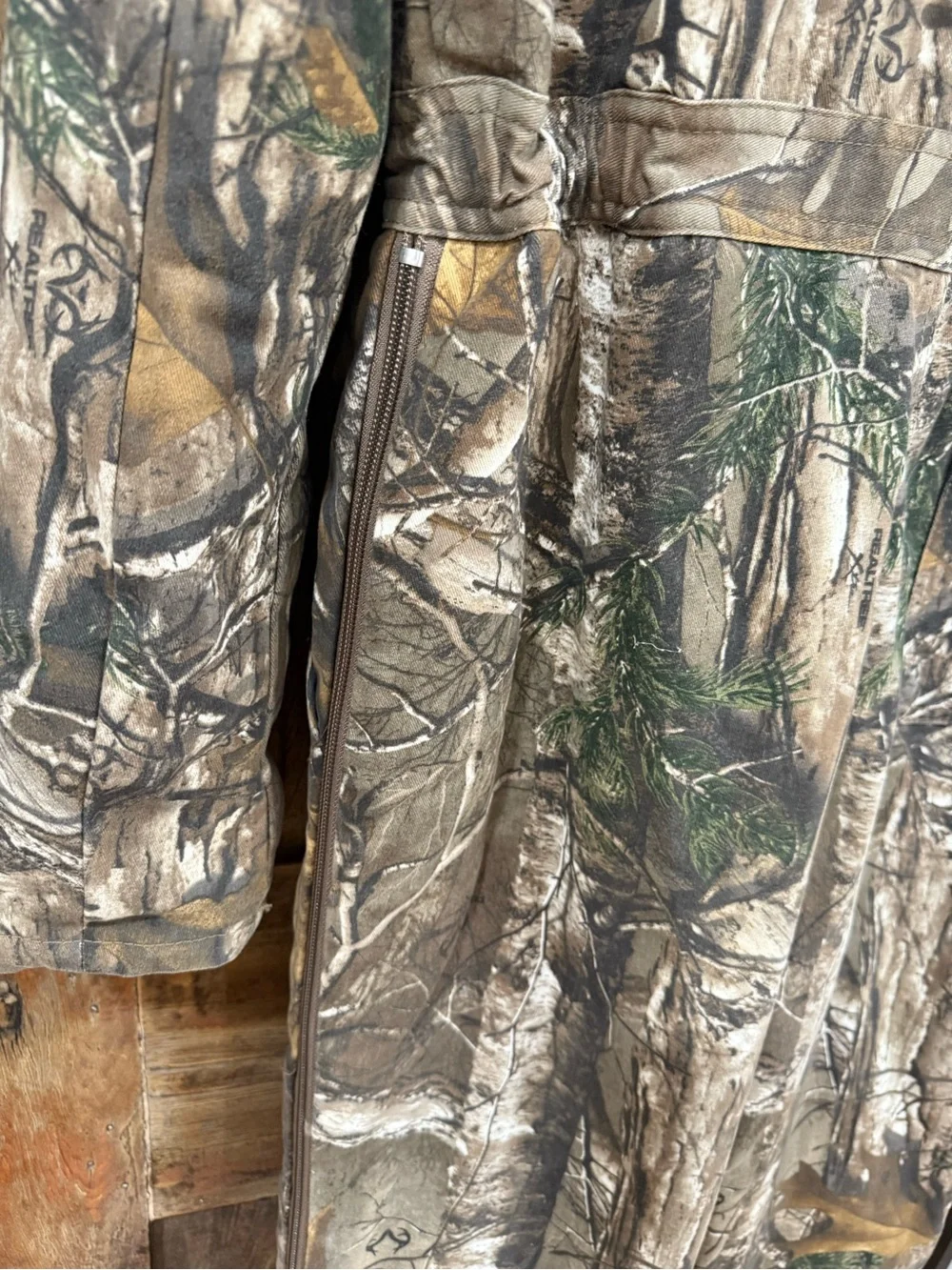 RedHead Kids Camo One-Piece Bodysuit in Brown and Green